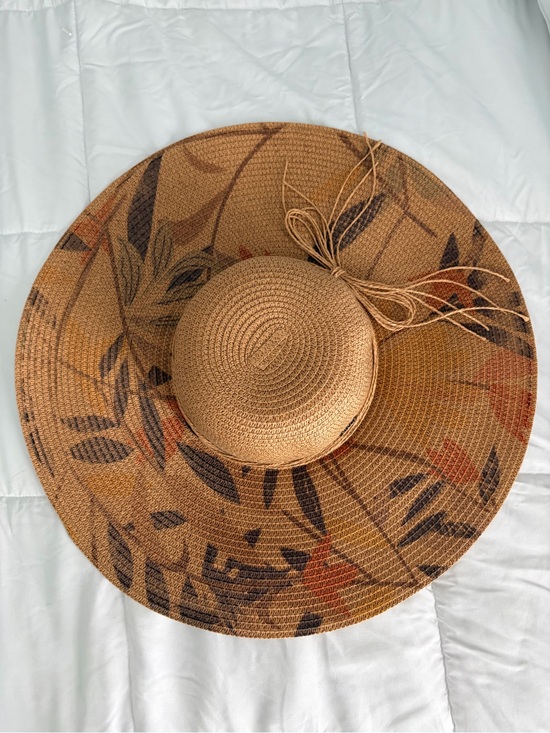Lucky Brand Accessories - Lucky Brand Tan Braided Straw Sun Hat